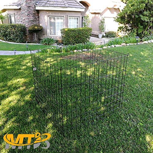 MTB Garden Wire Compost Bin 36x36x30 inches, Black, Garden Bed Fencing