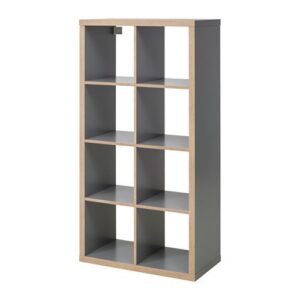 ikea kallax shelving unit, gray, wood effect bundle with cleaning cloth