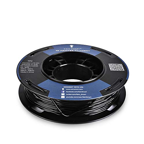 SainSmart - TPU-BLK-0.25KG1.75 SAINSMART 1.75mm 250g Flexible TPU 3D Printing Filament, Dimensional Accuracy +/- 0.05 mm (Black)