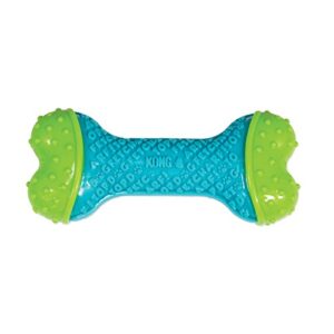 kong corestrength bone - dog chew toy for aggressive chewers - durable dog toy for fetch - dog bone chew toy for teeth & gum health - dental dog toy for mental enrichment - small/medium dogs