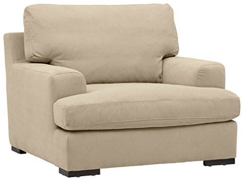 Amazon Brand – Stone & Beam Lauren Down-Filled Oversized Living Room Accent Armchair, 46"W, Fawn