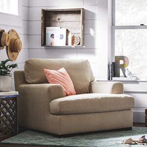 Amazon Brand – Stone & Beam Lauren Down-Filled Oversized Living Room Accent Armchair, 46"W, Fawn