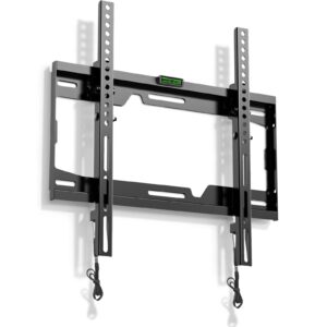 wali tilt tv wall mount bracket for most 26-55 inches led, lcd, oled flat screen tvs up to 99lbs with mounting holes 100x100mm to 400x400mm (ttm-1), black