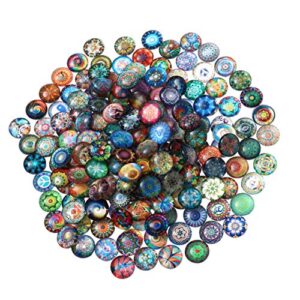 dangle earrings 200pcs round glass mosaic tiles mixed mosaic glass pieces for diy crafts jewelry making 10mm bracelets beads