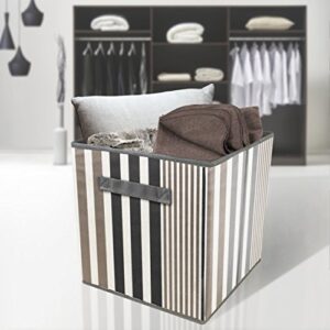 Sorbus® Foldable Storage Cube Basket Bin, Vertical Stripe Line Pattern