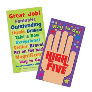 high five appreciation cards — box of 100 cards for teachers, employers, friends, co-workers, family