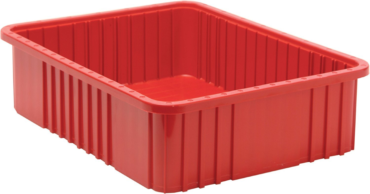 Quantum Storage K-DG93060RD-1 Dividable Grid Container, 22-1/2" x 17-1/2" x 6", Red