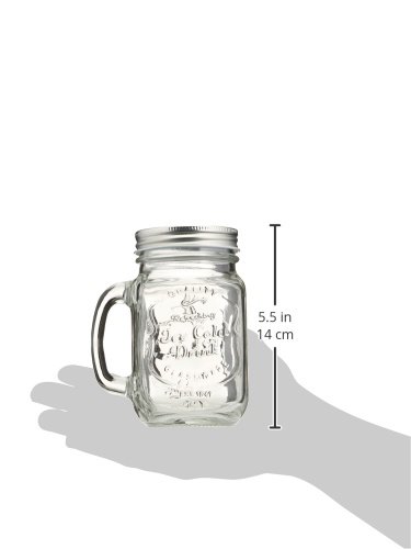 Estilo Mason Jar Mugs with Handle Mason Jars 16 oz with Lids Mason Jar Drinking Glasses Mason Jar Glasses with Handles Mason Jar Cups Smoothie Cups Overnight Oats Jars Mason Jar Set of 6