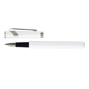 caran d'ache 849 0841-001 fountain pen, f, fine point, white, dual use type