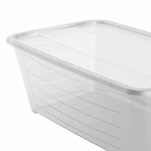 Life Story 6 Qt Rectangular Clear Plastic Protective Storage Shoe Box, 12 Pack