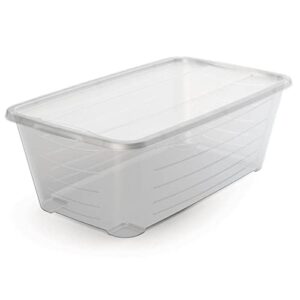 Life Story 6 Qt Rectangular Clear Plastic Protective Storage Shoe Box, 12 Pack