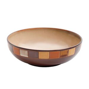 gibson elite casa estebana 10 inch reactive glaze serving bowl, brown