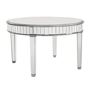 elegant decor round dining table, silver