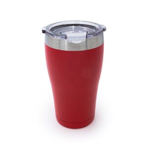 tahoe trails 16 oz stainless steel tumbler vacuum insulated double wall travel cup with lid, red 66-186-1002