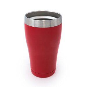 Tahoe Trails 16 oz Stainless Steel Tumbler Vacuum Insulated Double Wall Travel Cup With Lid, Red 66-186-1002