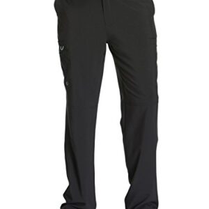 Cherokee Men's Scrub Pants Modern Fit 6 Pockets Tapered Leg with Drawstring CK200A, M, Black