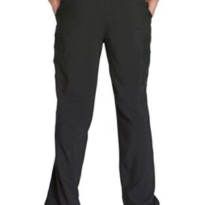 Cherokee Men's Scrub Pants Modern Fit 6 Pockets Tapered Leg with Drawstring CK200A, M, Black