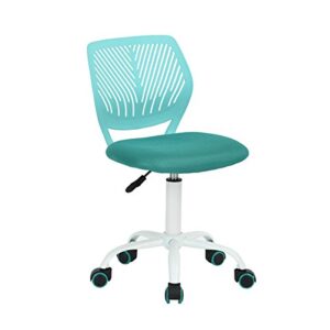 turquoise office task adjustable desk chair mid back home children study chair