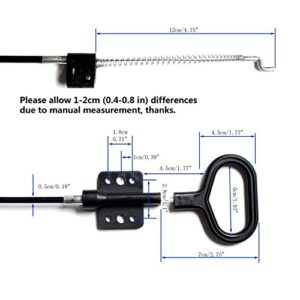 Love&Mini Recliner Replacement Parts, Sofa Reliable Release Pull Cables D-Ring Handle (2 pcs)