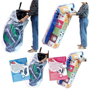 Big Plastic Bags Multi-Purpose Drawstring Bag Set Dust Cover For Keeping Golf's Bag, Picnic Mattress Good for Household Organizing Reusable Set of 2 Sizes