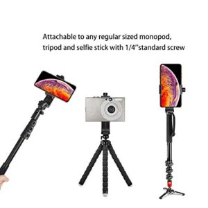 Ailun Tripod Phone Mount Holder Head Standard Screw Adapter Rotatable Digtal Camera Bracket Selfie Lens Monopod Adjustable Ring Light for Camcorder,Compatible for Most Cellphones iPhone