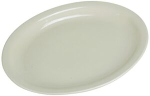 yanco nr-13 normandy platter, narrow rim, 11.5" length, 9.25" width, china, american white color, pack of 12