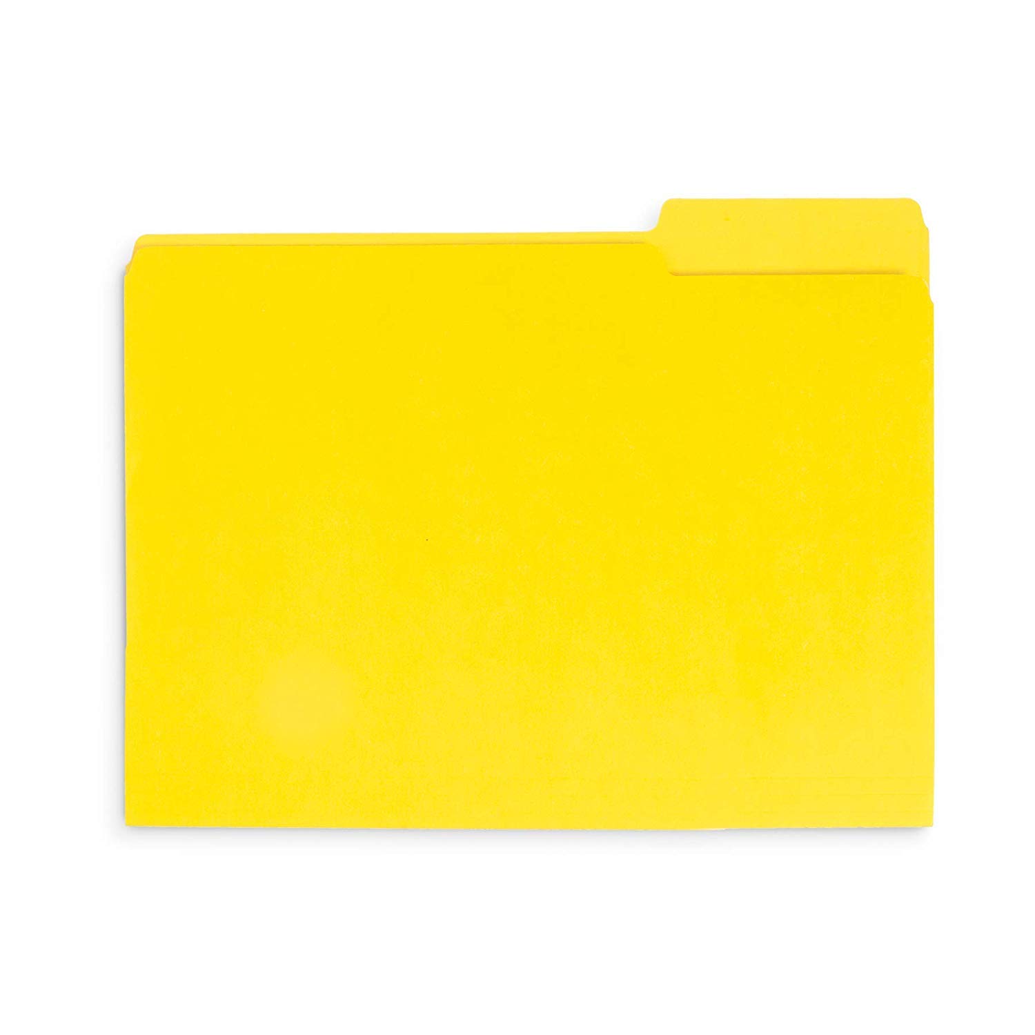 File Folder, 1/3 Cut Tab, Letter Size, Yellow, Great for Organizing and Easy File Storage, 100 Per Box