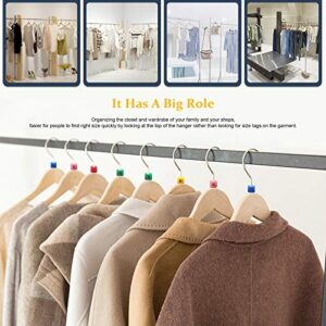 Hilitchi 288-Pcs Clothes Hanger Size Color-Coding Garment Size Markers Kit - 9 Size (XXS - 4XL) - with Storage Box