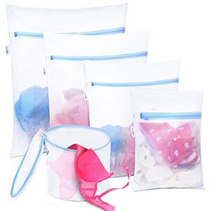 plusmart delicate clothes laundry wash bag, mesh laundry bag for delicates,mesh lingerie bag, bra garment laundry bag mesh, underwear wash bag, 5 pack
