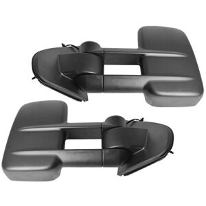 Trail Ridge Tow Mirror Power Heated Textured Black Pair Set for Silverado Sierra