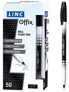 linc offix smooth ball point pen, 1.00mm tip, 50-count, black - 802917151529