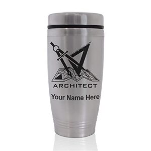 skunkwerkz commuter travel mug, architect symbol, personalized engraving included