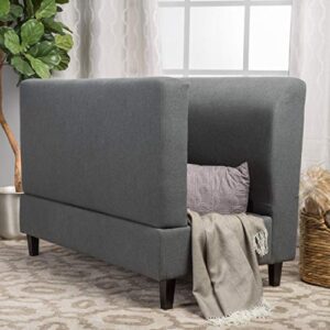 Christopher Knight Home Tovah Fabric Storage Loveseat, Charcoal