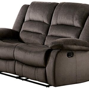 Homelegance Jarita Reclining Loveseat Polyester Fabric Cover, Chocolate