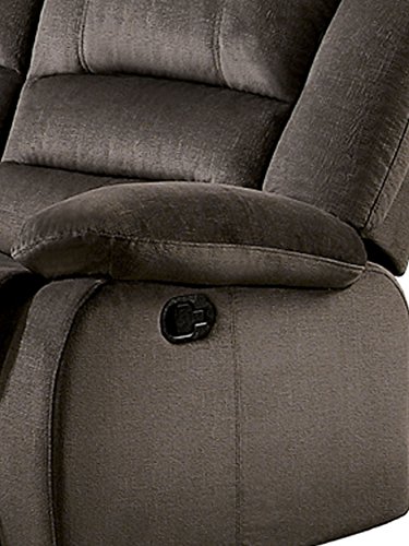 Homelegance Jarita Reclining Loveseat Polyester Fabric Cover, Chocolate