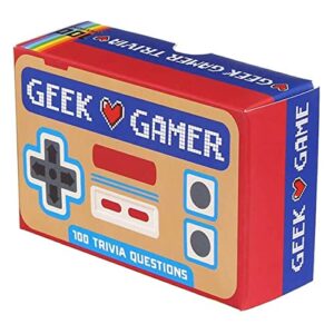 gift republic geek gamer trivia, red, 10cm