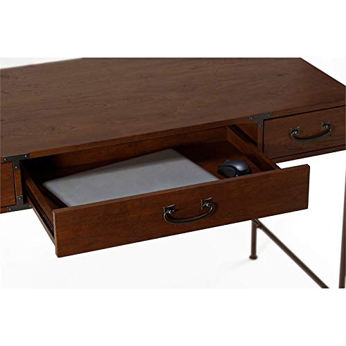 Bush Furniture Ironworks Writing Desk, 48W, Coastal Cherry