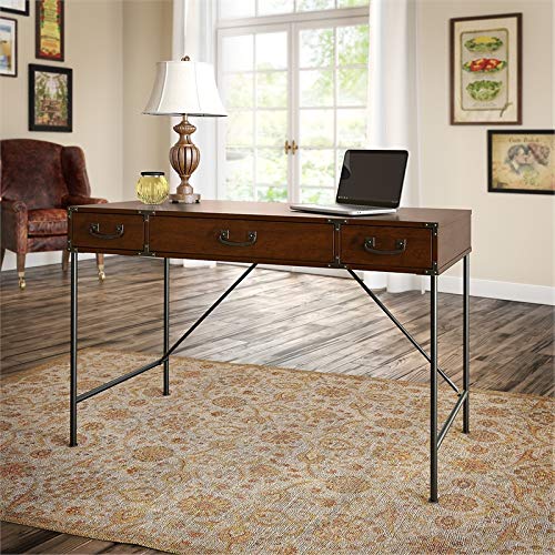 Bush Furniture Ironworks Writing Desk, 48W, Coastal Cherry