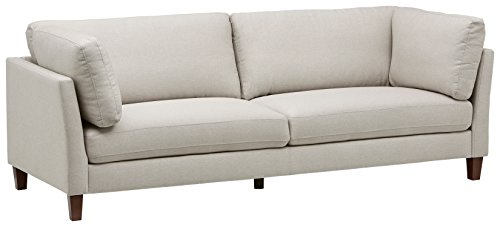 Amazon Brand – Rivet Midtown Contemporary Upholstered Sofa Couch, 92.1"W, Cream