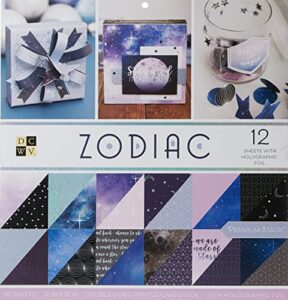 american crafts -zodiac premium printed cardstock, 12x12