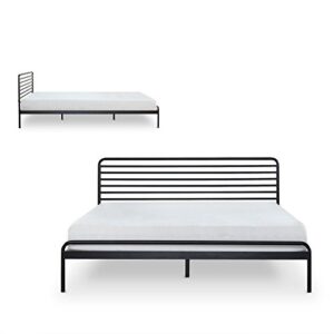 zinus tom metal platform bed frame / mattress foundation / no box spring needed / wood slat support / design award winner, twin