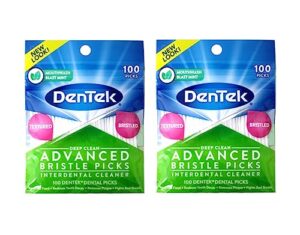 dentek deep clean bristle picks two packs of 100 each