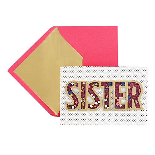 Hallmark Signature Birthday Card for Sister (Confetti Shaker) (799RZH1031)