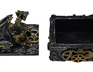 Secret Steam Dragon Decorative Steampunk Trinket Box 6 inch