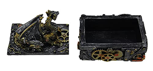 Secret Steam Dragon Decorative Steampunk Trinket Box 6 inch