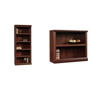 sauder heritage hill library - classic cherry finish & 2-shelf bookcase, select cherry finish