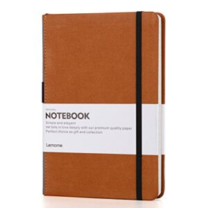 grid paper notebook - hardcover classic notebook with pen holder - thick premium paper + page dividers gifts 8.4 x 5.7 in