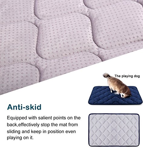 Large Dog Bed Crate Pad Mat Soft Washable Dog Beds 42 inch Kennel Pads Pet Beds Non Slip Cat Dog Sleeping Mattress