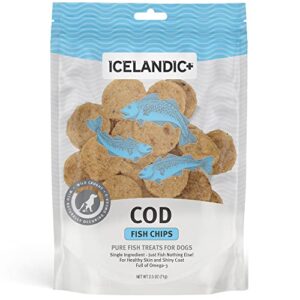 icelandic+ plus cod fish chips dog treat 2.5-oz bag