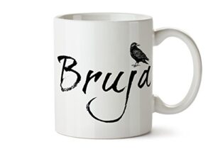bruja magic raven crow dark coffee mug 11 ounce tea